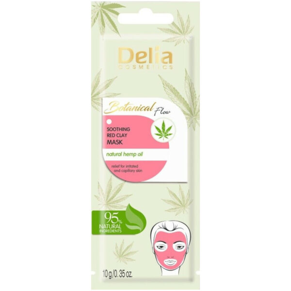 Delia Botanical Flow Soothing Red Clay Mask With Hemp Oil